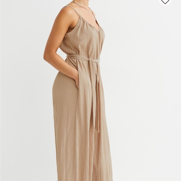 H&M Beige Tie Belt Jumpsuit - Picture 7 of 14